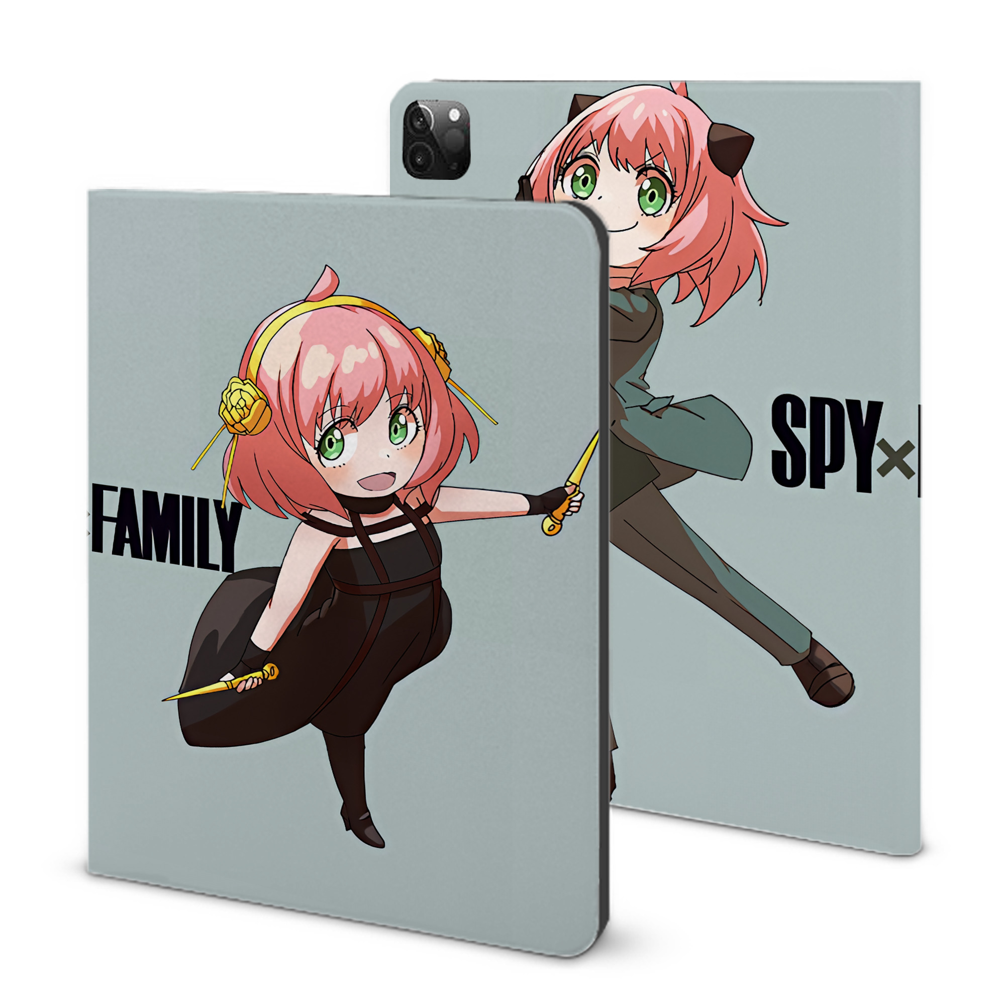 （画像用） SPY×FAMILY间谍家家酒 IPadケース ペンホルダー付き ブックスタイルデザイン